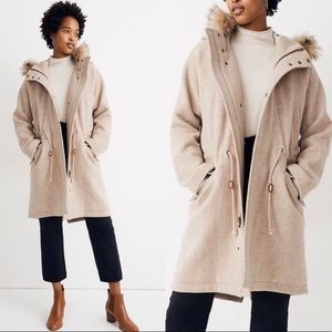 Madewell Wool Blend Vancouver Parka with Hood